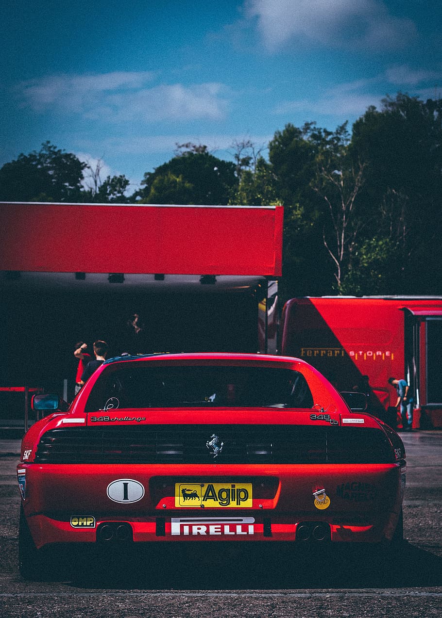 Ferrari F40, Heckansicht, Rennwagen, Pirelli, HD, iPad-Hintergrundbild