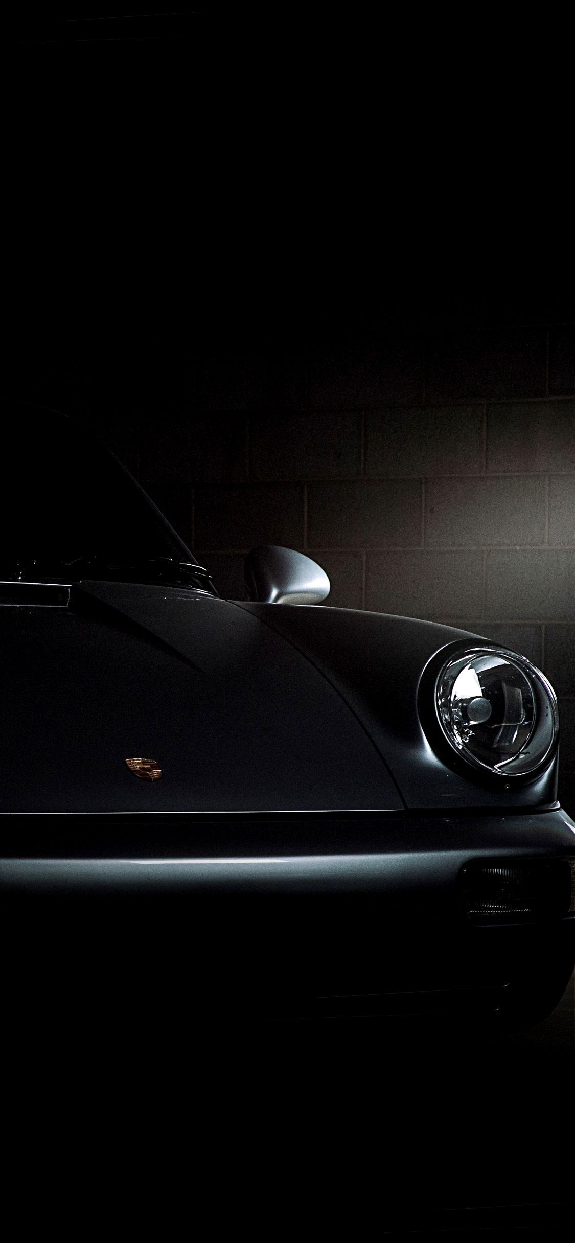 Porsche 911, Porsche, Scheinwerfer, Schwarzer Hintergrund, Dunkel, Detailaufnahme, Sperrbildschirm