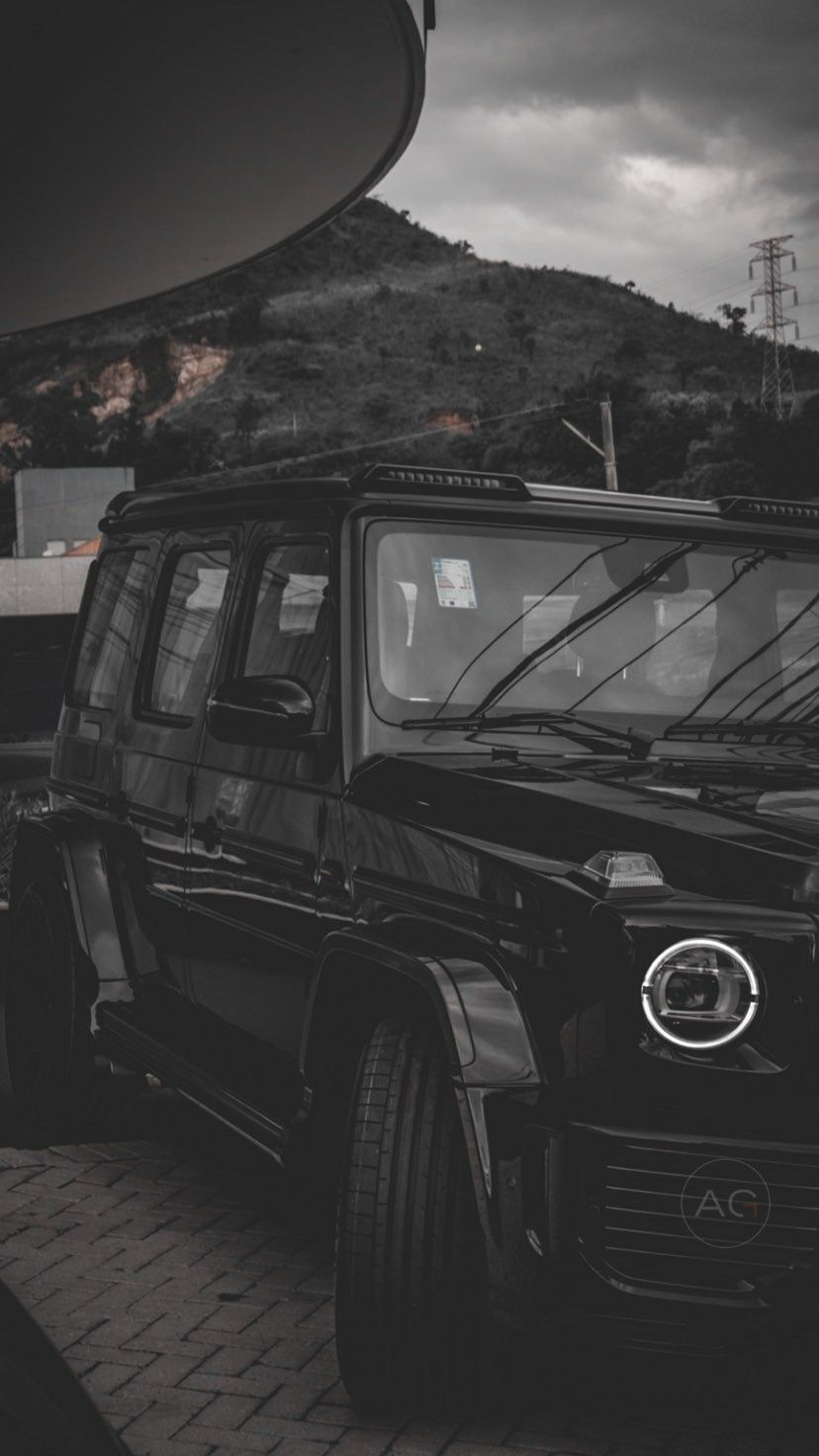 Mercedes G-Klasse, Schwarzweiß, Geländewagen, Berge, HD, Sperrbildschirm fürs iPhone