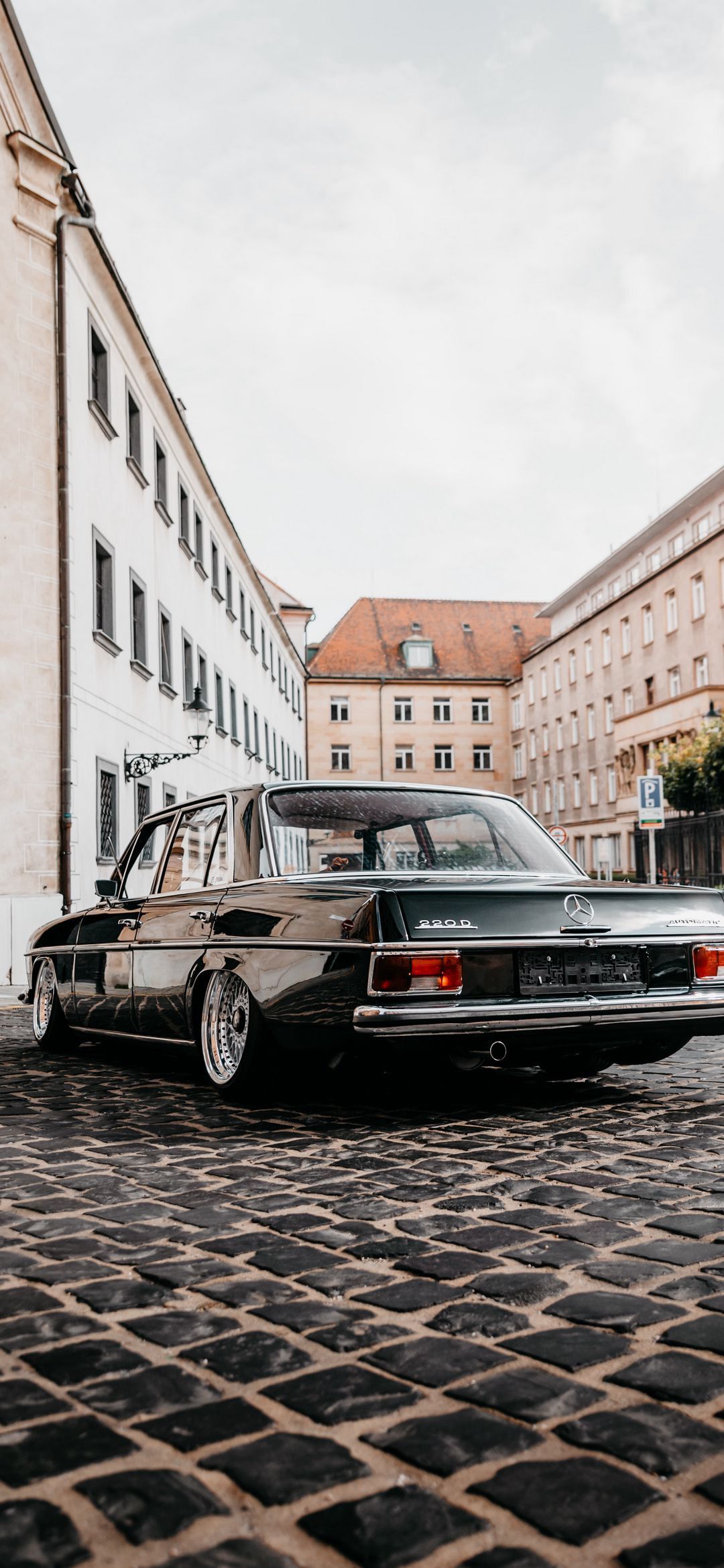 Mercedes-Benz, Oldtimer, Kopfsteinpflaster, Altstadt, Full HD, Sperrbildschirm fürs iPhone