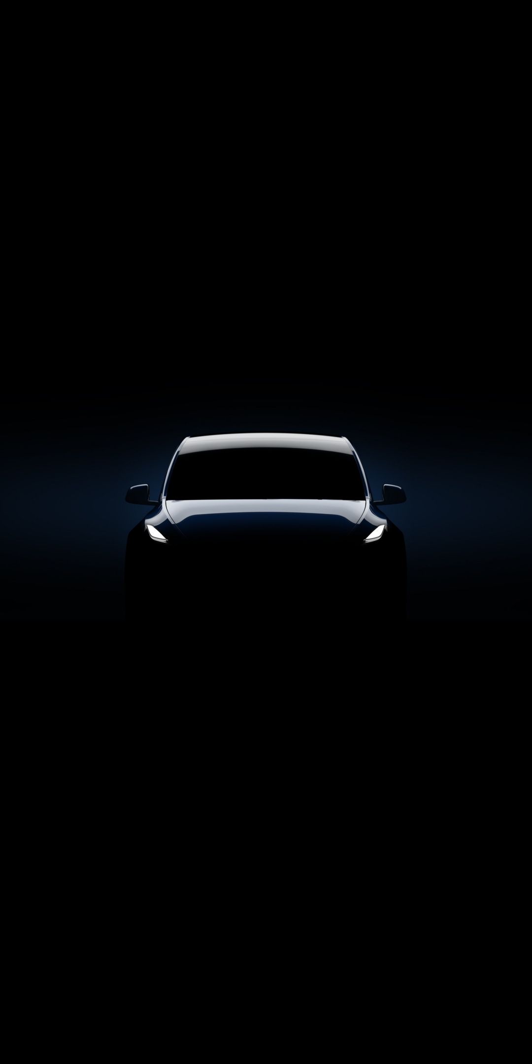 Tesla, Silhouette, Lichtkontur, Schwarzer Hintergrund, Minimalismus, Sperrbildschirm fürs iPhone