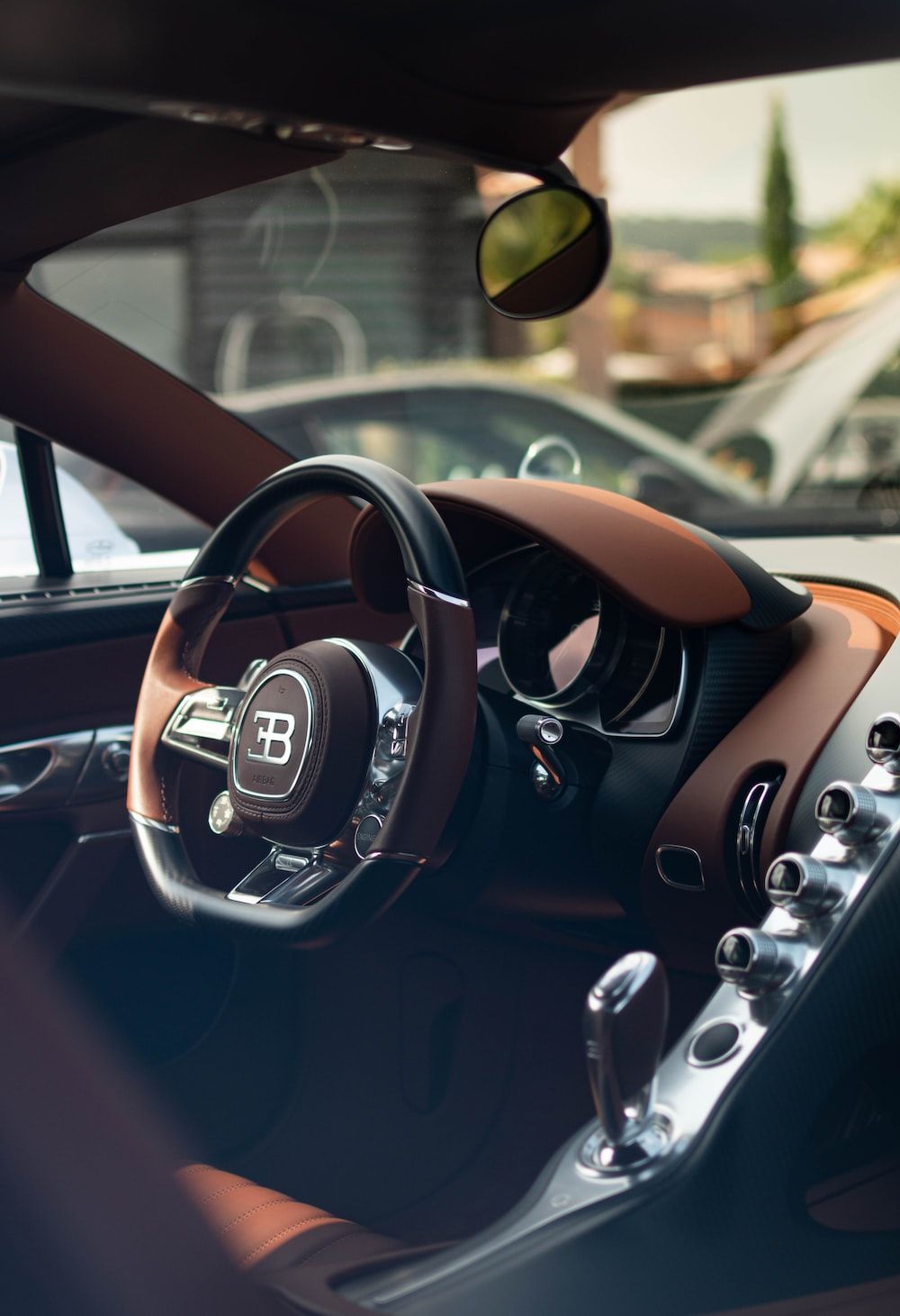 Bugatti Chiron, Innenraum, Lenkrad, Cockpit, Leder, Hintergrundbild für iPad und Tablet