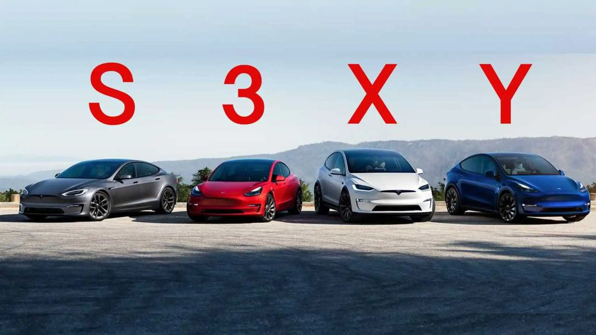 Tesla Model S, Tesla Model 3, Tesla Model X, Tesla Model Y, S3XY, Tesla, Modellreihe, 1080p Wallpaper
