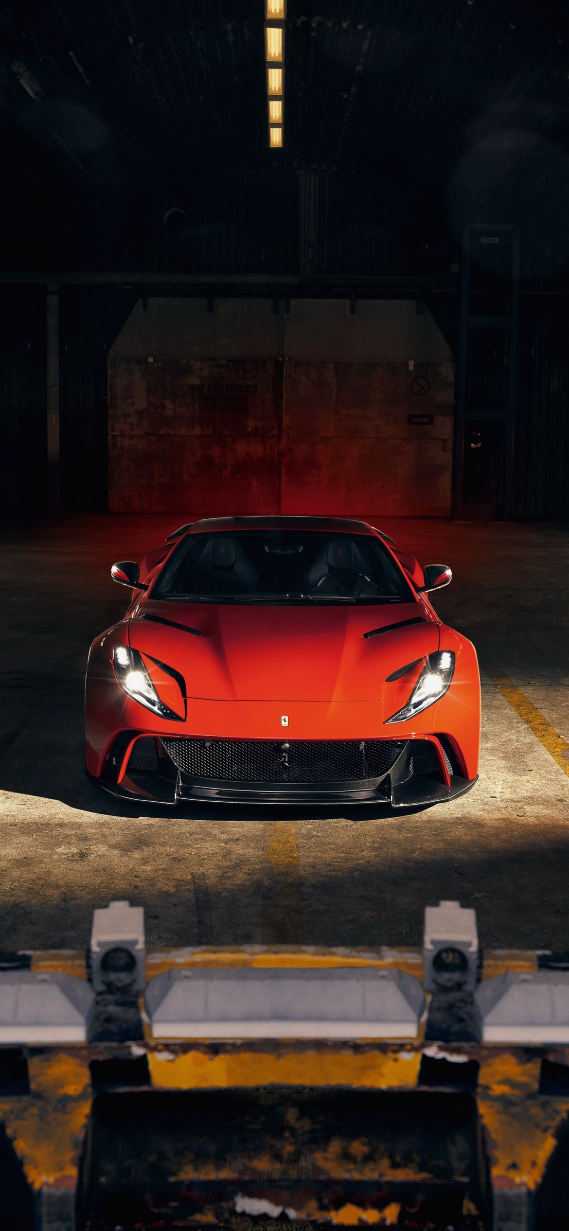 Ferrari, Sportwagen, Frontansicht, Dunkel, Rot, Full HD, Sperrbildschirm fürs iPhone