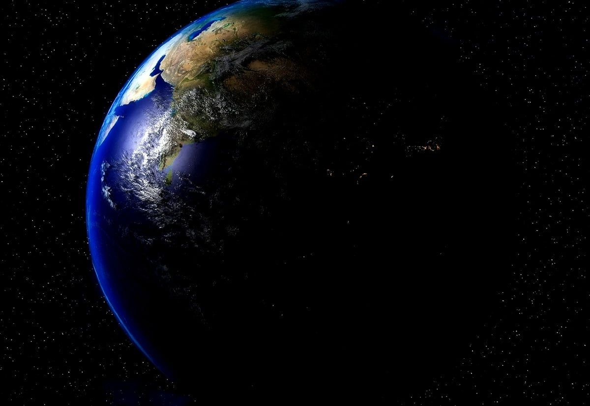 Erde, Nachtseite, Weltraum, Sterne, Hintergrundbild