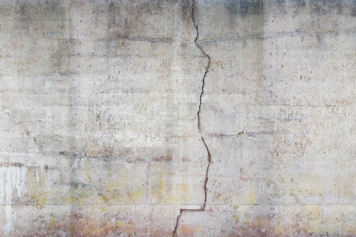 Betonwand, Riss, Verwittert, Beige, Hintergrundbild