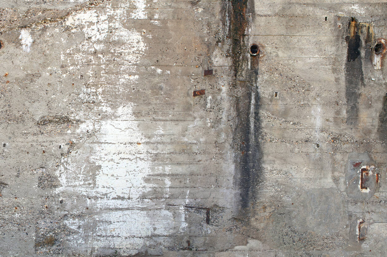 Betonmauer, Rostspuren, Verwittert, Industriell, Hintergrundbild