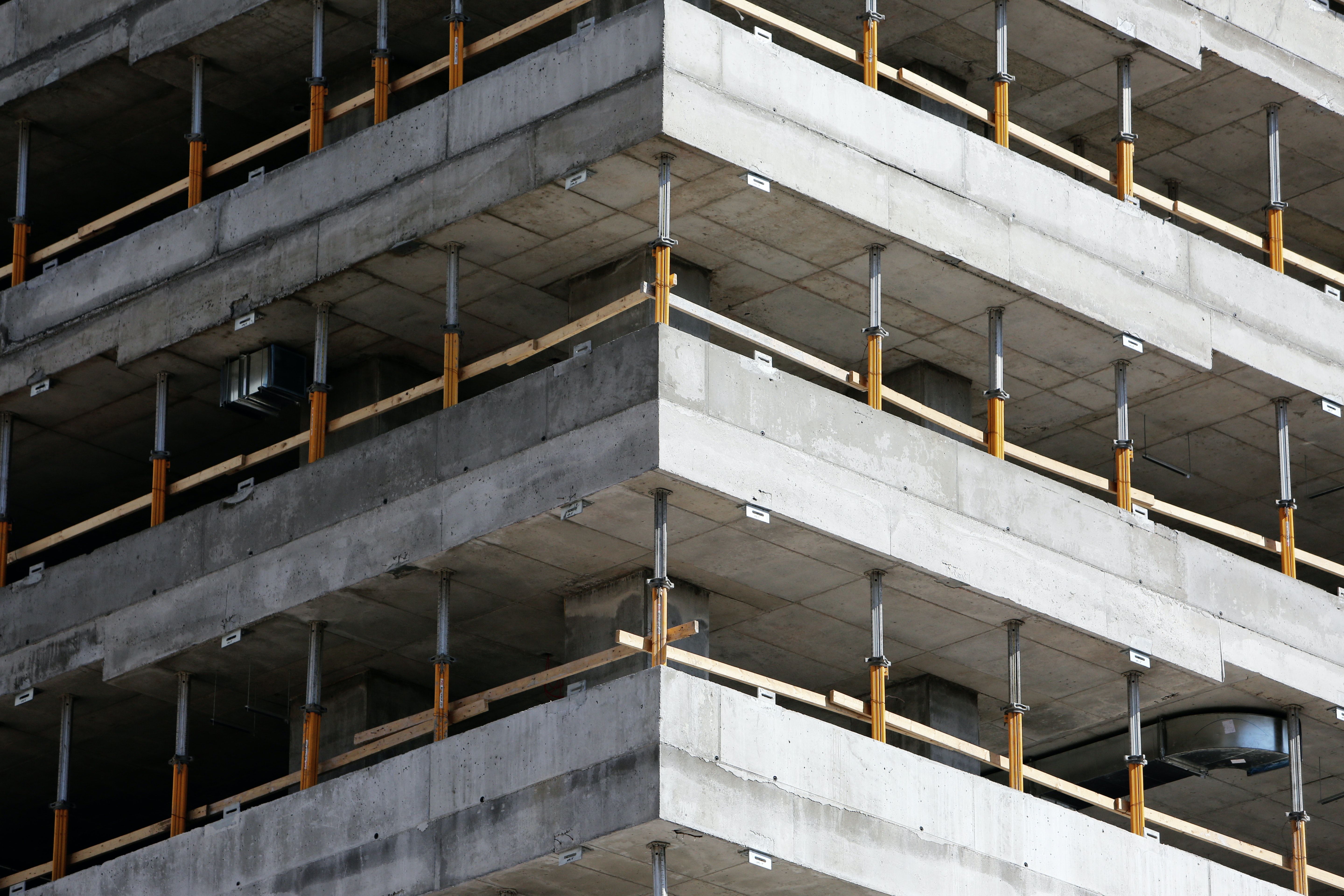 Rohbau, Betongeschosse, Architektur, Baustelle, 5K, Hintergrundbild für den PC