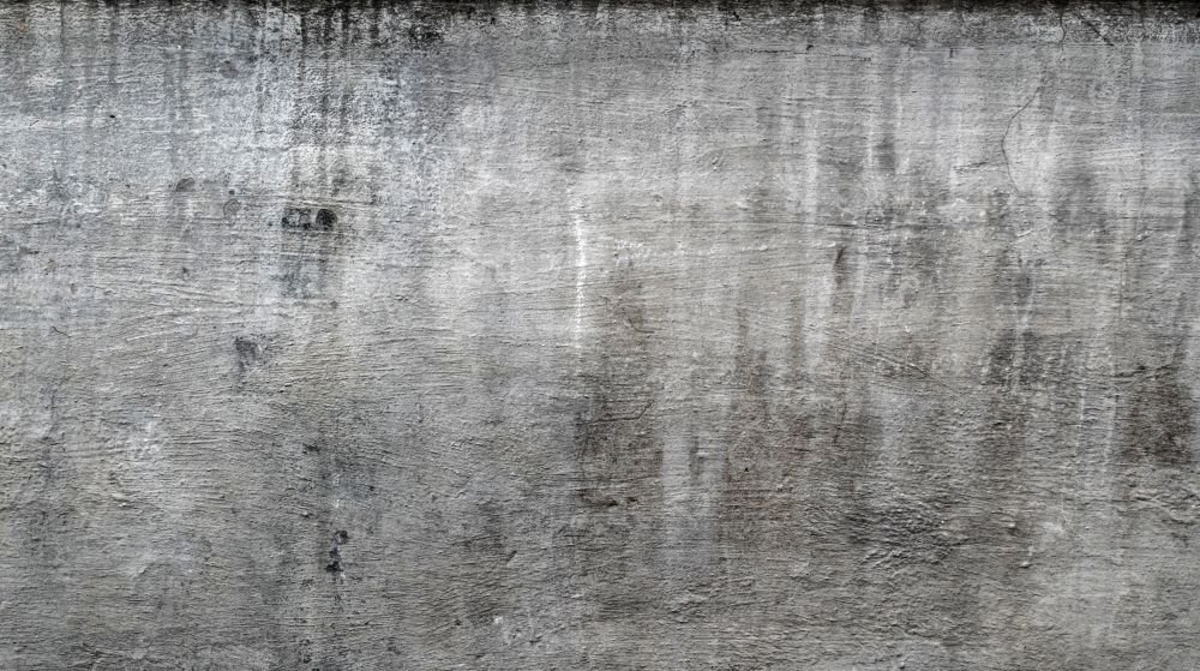 Betonmauer, Wasserflecken, Grau, Panorama, Hintergrundbild