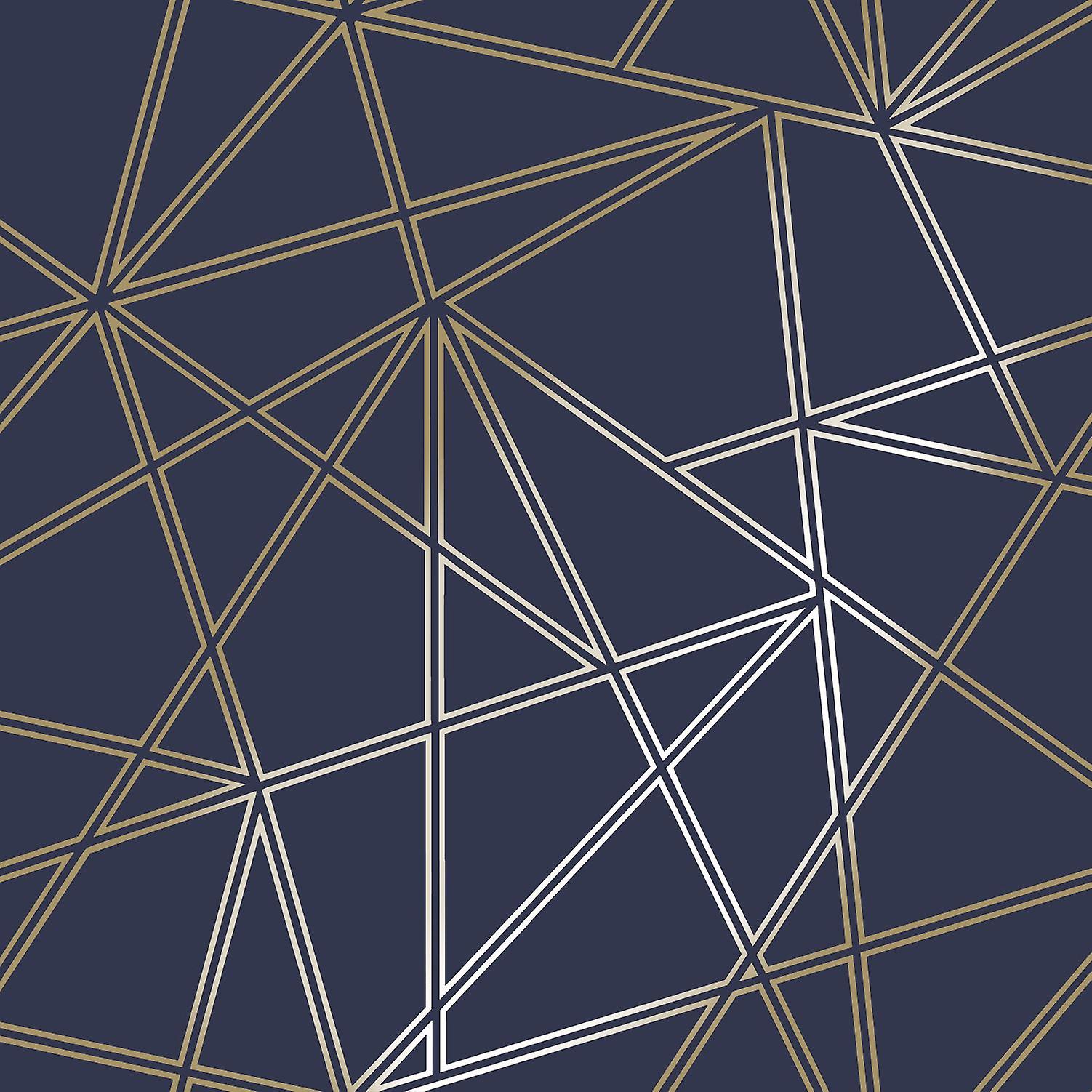 Geometrische Linien, Gold, Dunkelblau, Muster, HD, iPad-Hintergrundbild