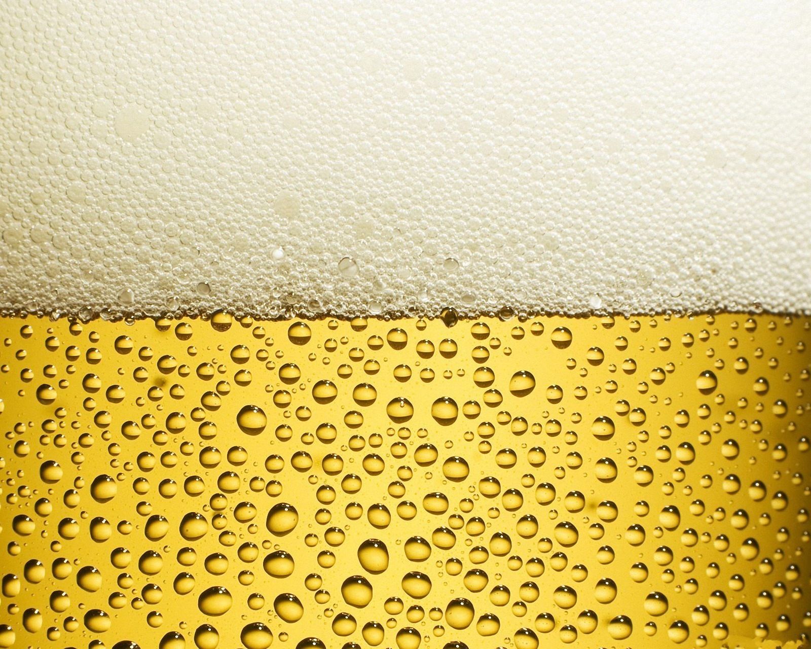 Bierschaum, Lagerbier, Kohlensäurebläschen, Nahaufnahme, Goldgelb, HD, PC-Hintergrundbild