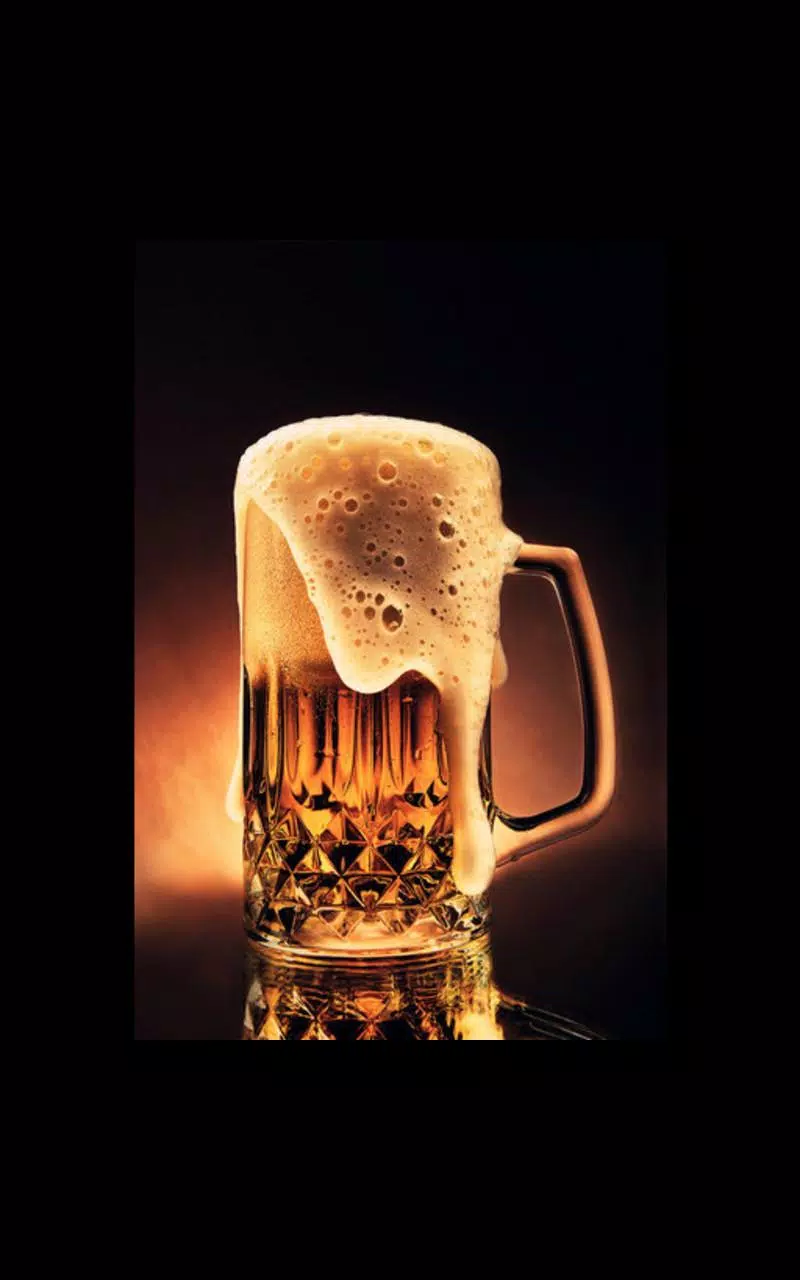 Bierkrug, Überlaufender Schaum, Schwarzer Hintergrund, Hochformat, Warmes Licht, Sperrbildschirm