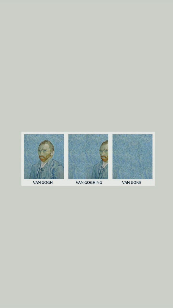 Vincent van Gogh, Selbstbildnisse, Triptychon, Grauer Hintergrund, Minimalismus, Sperrbildschirm