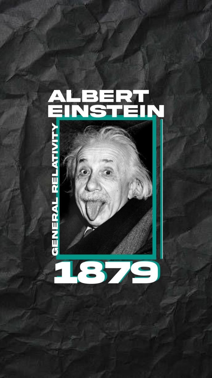 Albert Einstein, 1879, Allgemeine Relativitätstheorie, Herausgestreckte Zunge, Poster, Zerknittertes Papier, Handy-Hintergrundbild