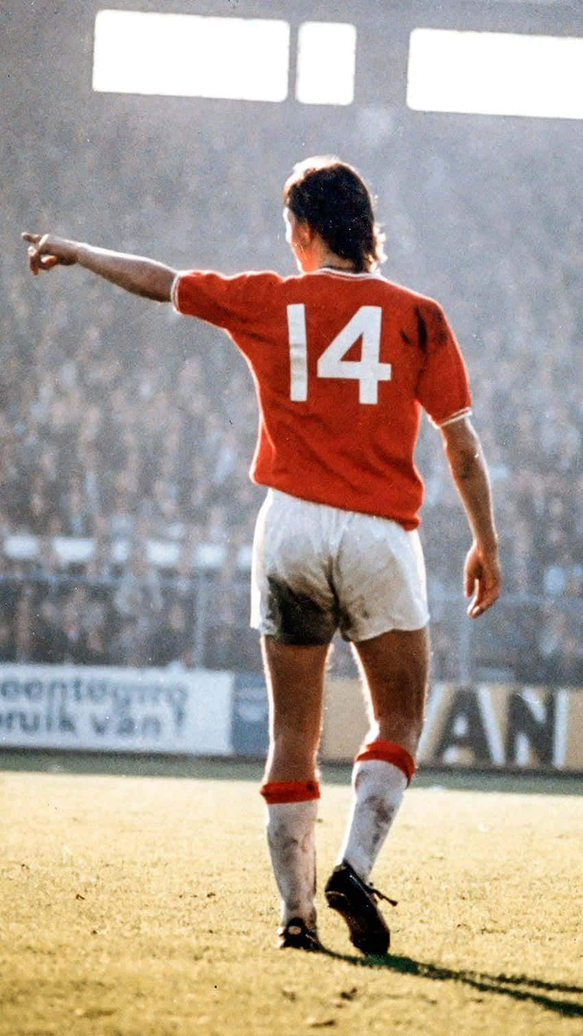 Johan Cruyff, Niederlande, Rückennummer 14, Stadion, Vintage, Sperrbildschirm fürs iPhone