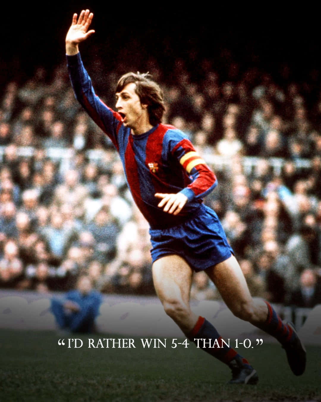 Johan Cruyff, FC Barcelona, Jubel, Zitat, Fußballlegende, Full HD, iPad-Hintergrundbild