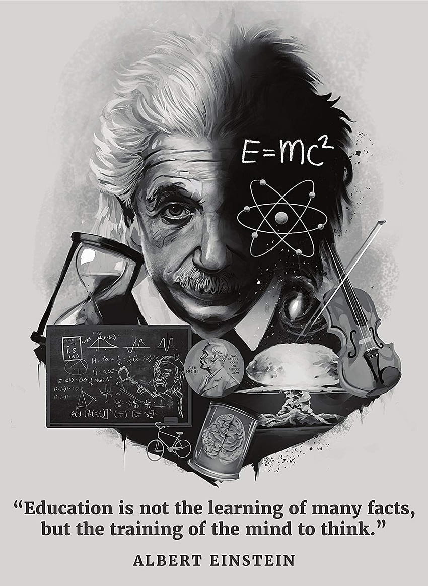 Albert Einstein, E=mc², Zitat, Atom, Illustration, Physiker, HD, iPad-Hintergrundbild