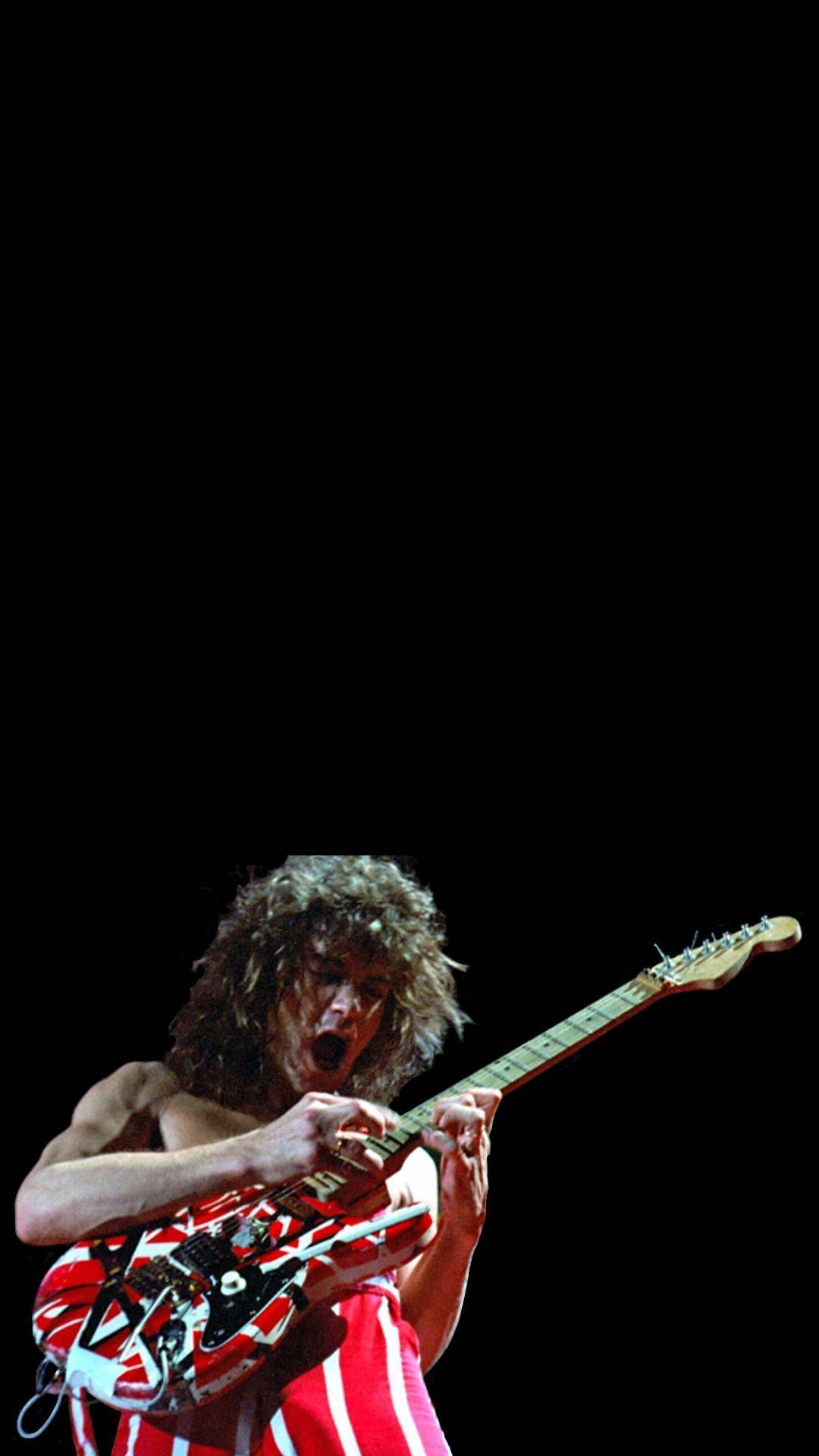 Eddie Van Halen, Frankenstrat, Live-Auftritt, Schwarzer Hintergrund, Gitarrensolo, Sperrbildschirm