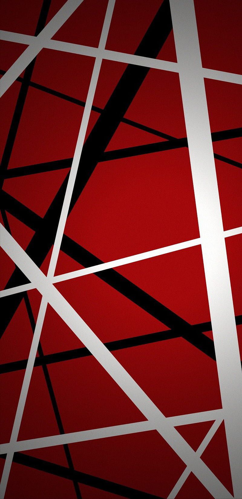 Frankenstrat-Muster, Rote Streifen, Weiße Linien, Abstrakt, Rot-Schwarz, HD, Handy-Hintergrund
