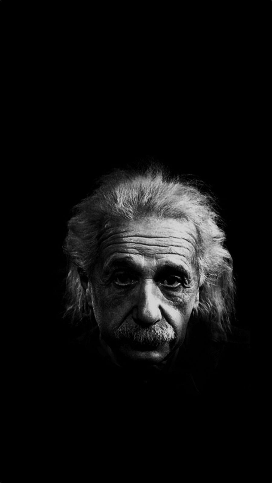 Albert Einstein, Porträt, Schwarzer Hintergrund, Dunkel, Minimalismus, Sperrbildschirm fürs iPhone