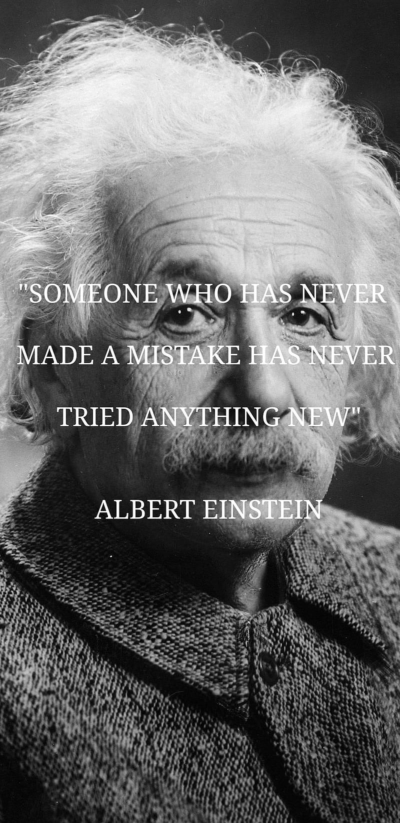 Albert Einstein, Zitat, Schwarzweiß, Porträt, HD, Sperrbildschirm fürs iPhone