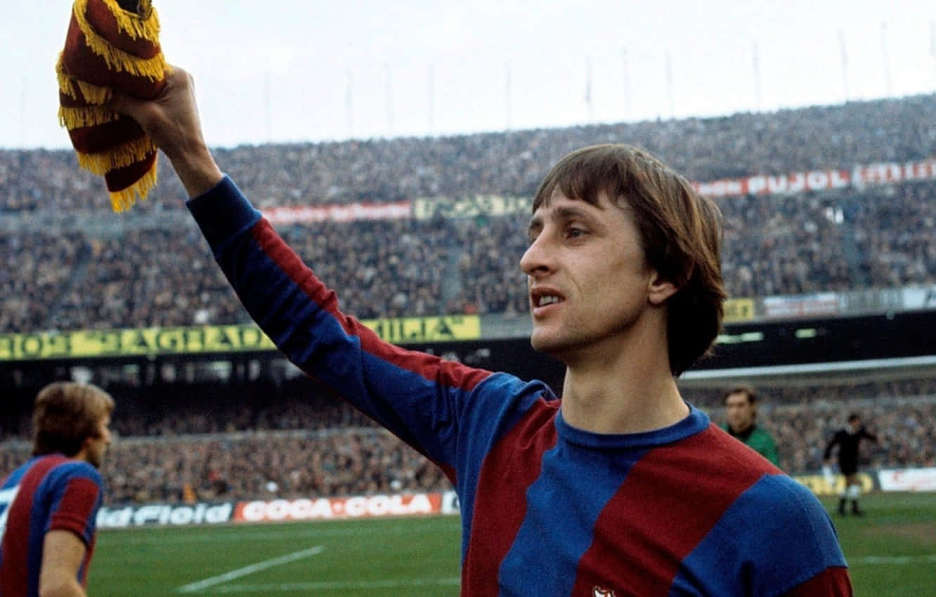 Johan Cruyff, FC Barcelona, Schal, Stadion, Jubel, HD, Desktop-Hintergrund für Windows