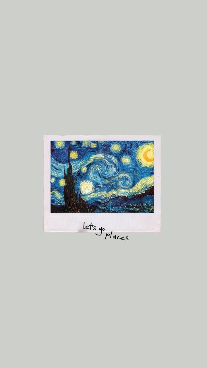 Sternennacht, Polaroid, Grauer Hintergrund, Minimalismus, Sperrbildschirm fürs iPhone
