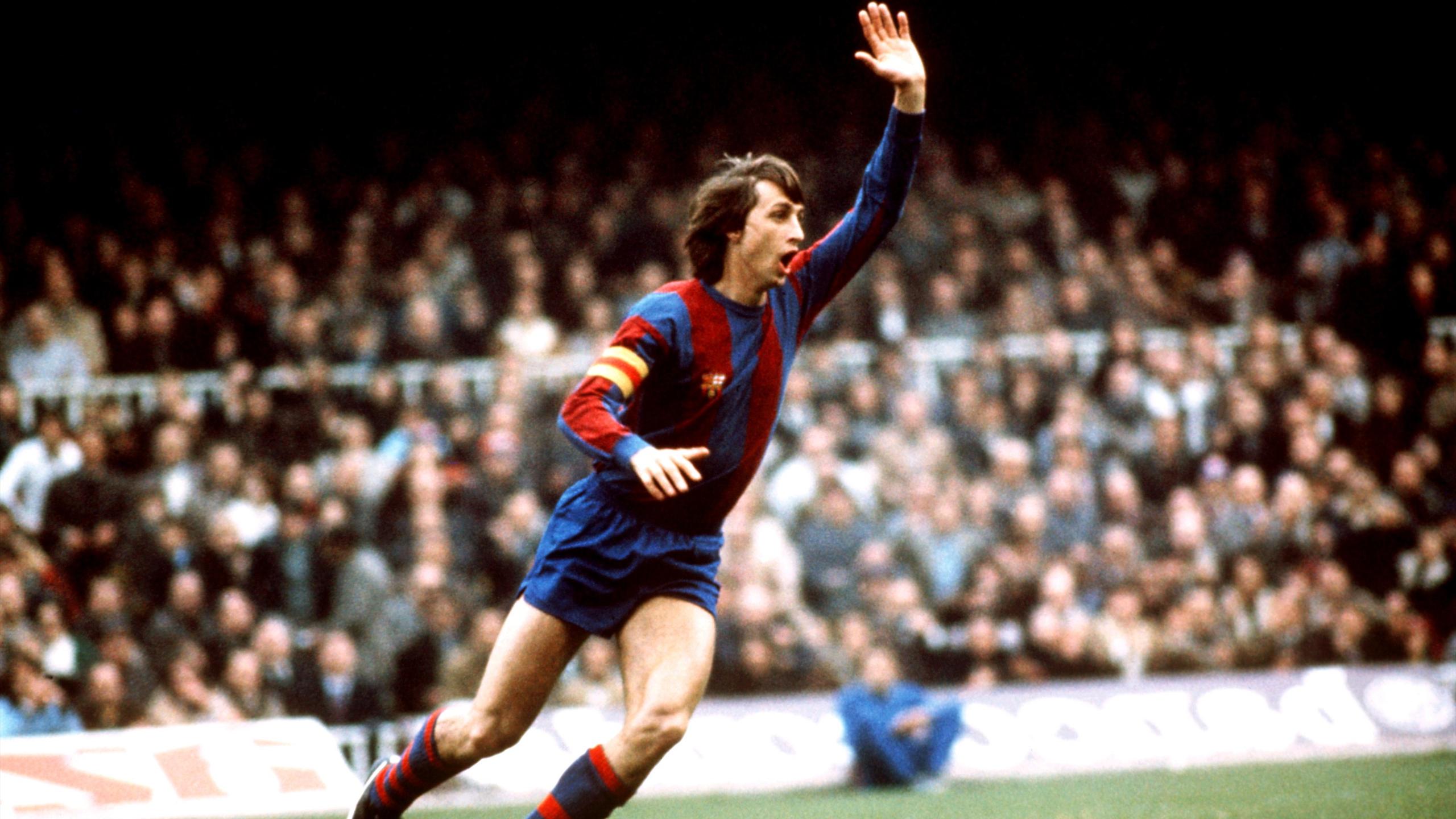 Johan Cruyff, FC Barcelona, Jubel, Zuschauer, Fußballlegende, 2K, Windows-Hintergrundbild