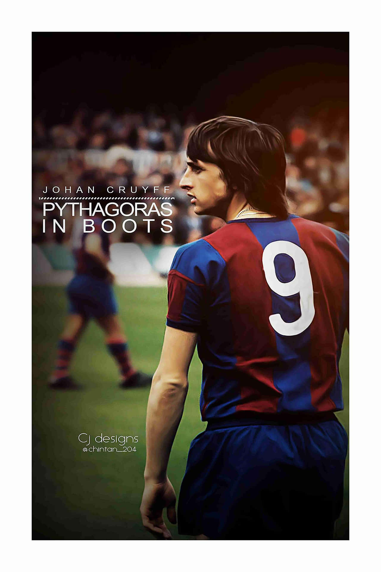 Johan Cruyff, Pythagoras in Boots, FC Barcelona, Rückennummer 9, Stadion, Full HD, Handy-Hintergrund