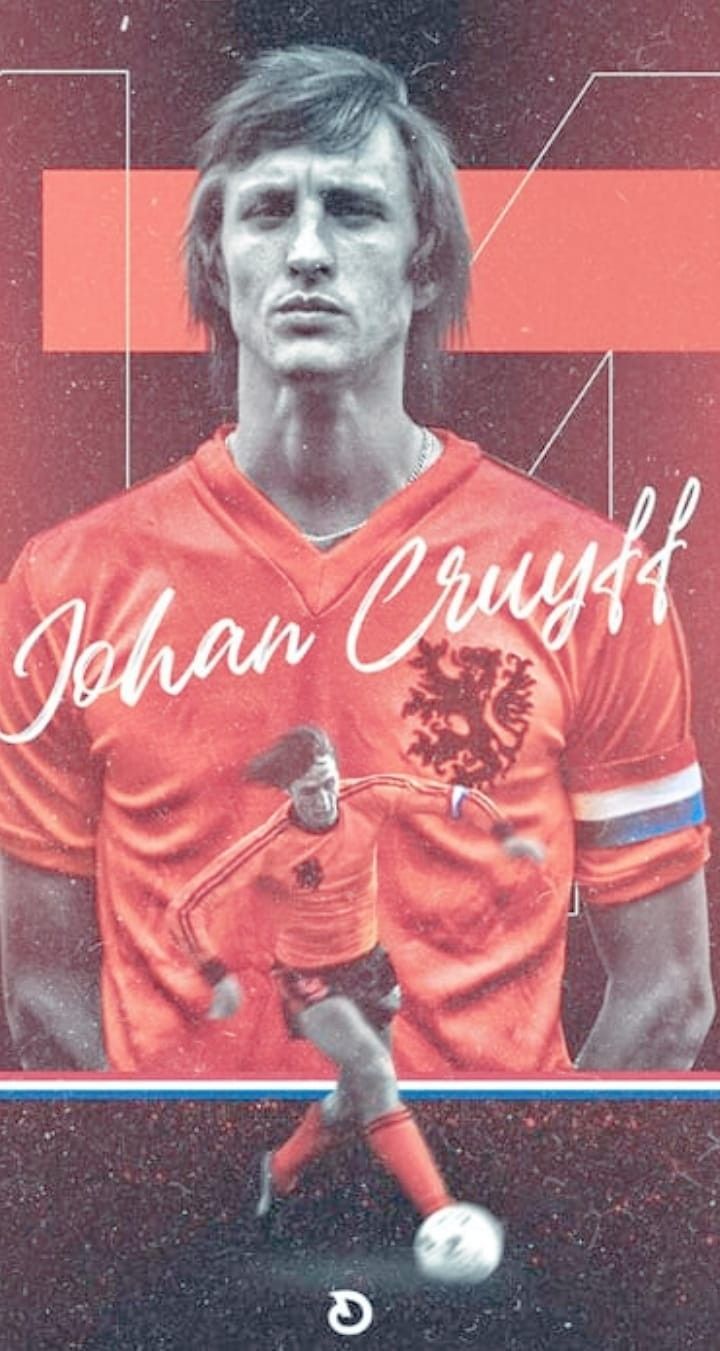 Johan Cruyff, Niederlande, Unterschrift, Rot, Grafik, HD, Sperrbildschirm fürs iPhone