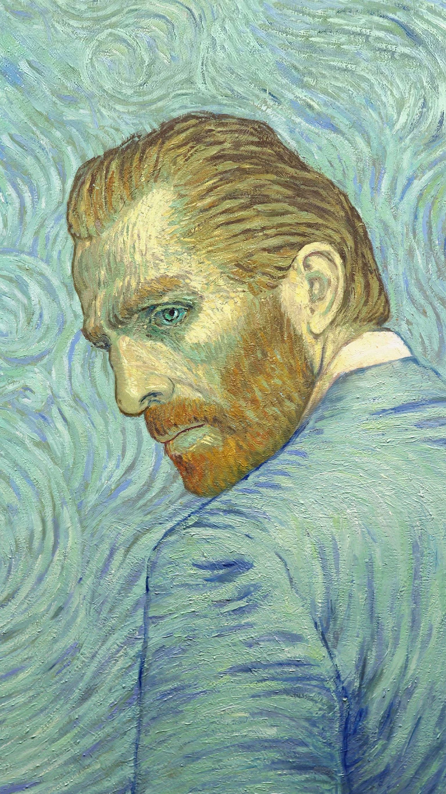 Loving Vincent, Vincent van Gogh, Selbstbildnis, Profil, QHD+, Handy-Hintergrund