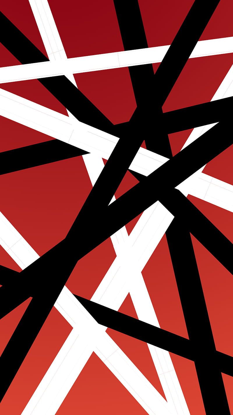 Frankenstrat-Muster, Rote Streifen, Schwarz-Weiß-Rot, Abstrakt, Hochformat, Hintergrundbild fürs Handy