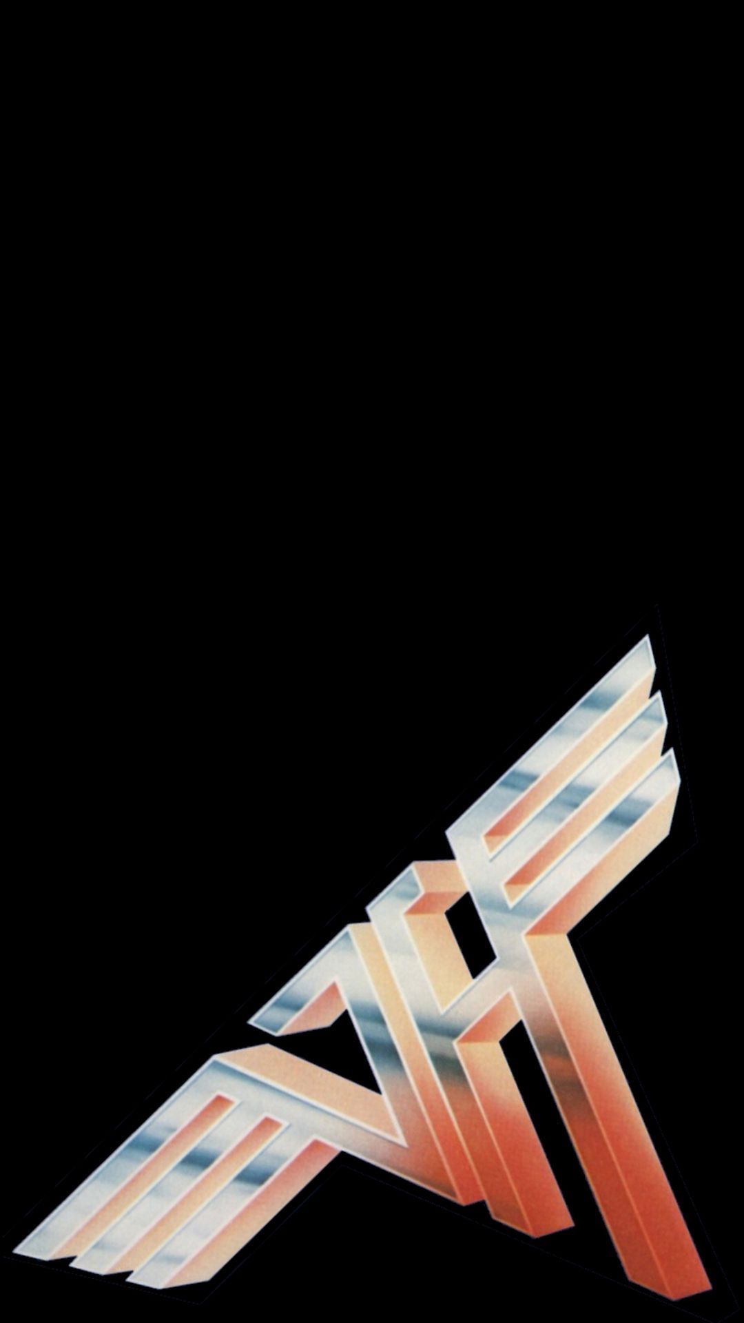 Van Halen, Van-Halen-Logo, Bandlogo, Schwarzer Hintergrund, Minimalistisch, Sperrbildschirm fürs iPhone
