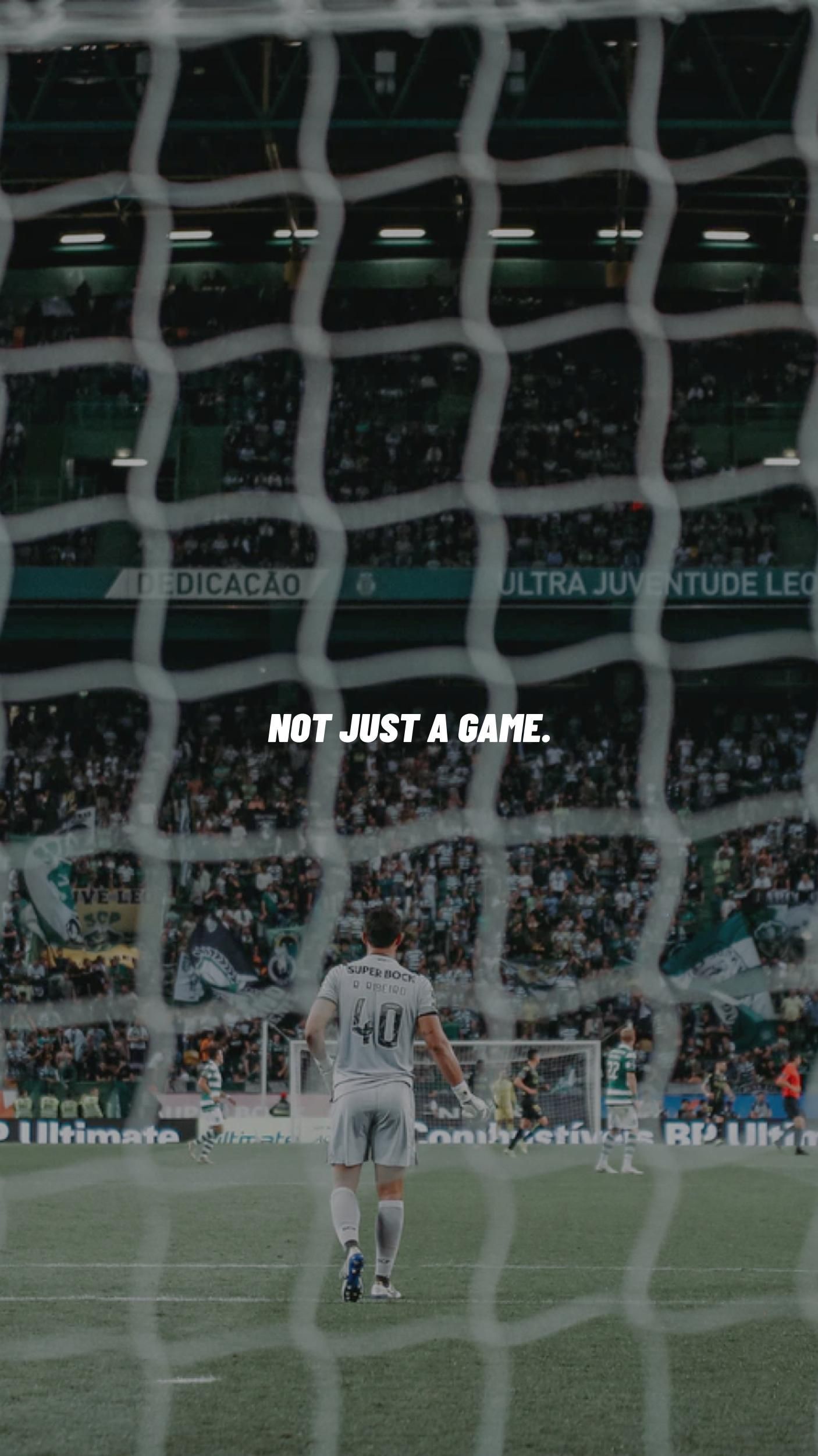 Not Just a Game, Tornetz, Stadion, Spieler, Spruch, Full HD, Handy-Hintergrund im Hochformat
