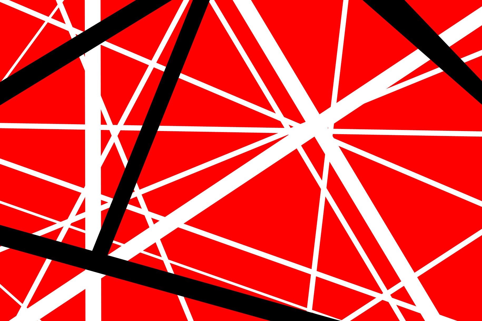 Frankenstrat-Muster, Rote Fläche, Weiße Streifen, Schwarze Streifen, Abstrakt, HD-PC-Hintergrundbild