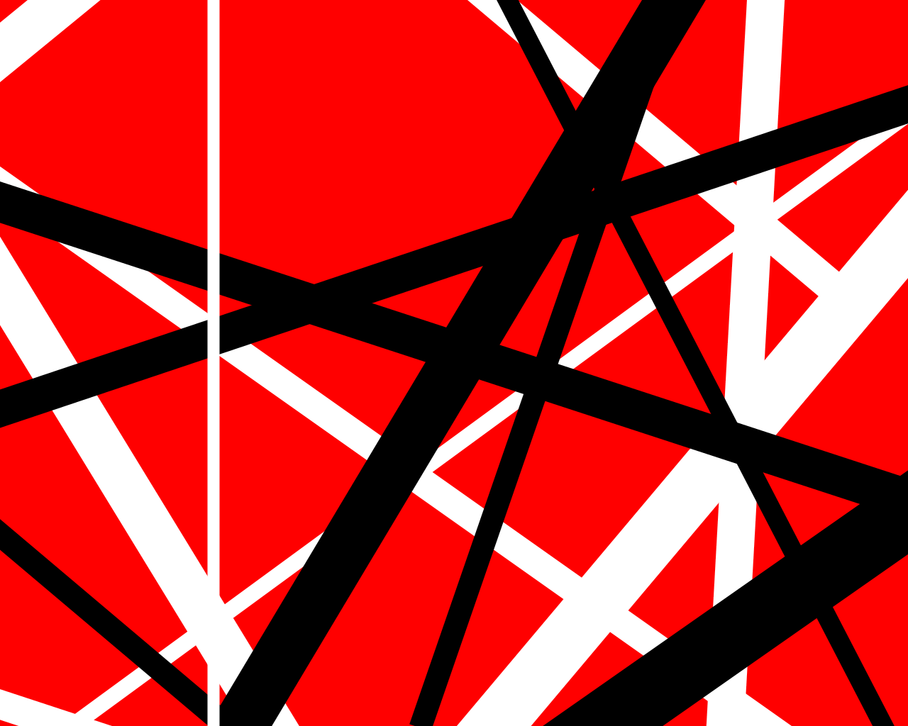 Frankenstrat-Muster, Rot, Schwarze Linien, Weiße Linien, Abstrakt, HD, Windows-Hintergrundbild