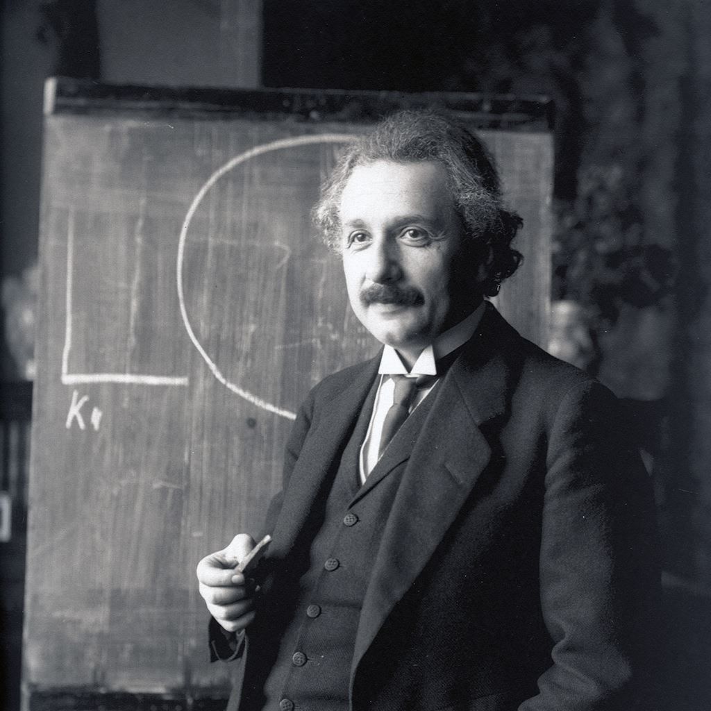 Albert Einstein, Tafel, Vorlesung, Schwarzweiß, Historisches Foto, Hintergrundbild fürs Tablet