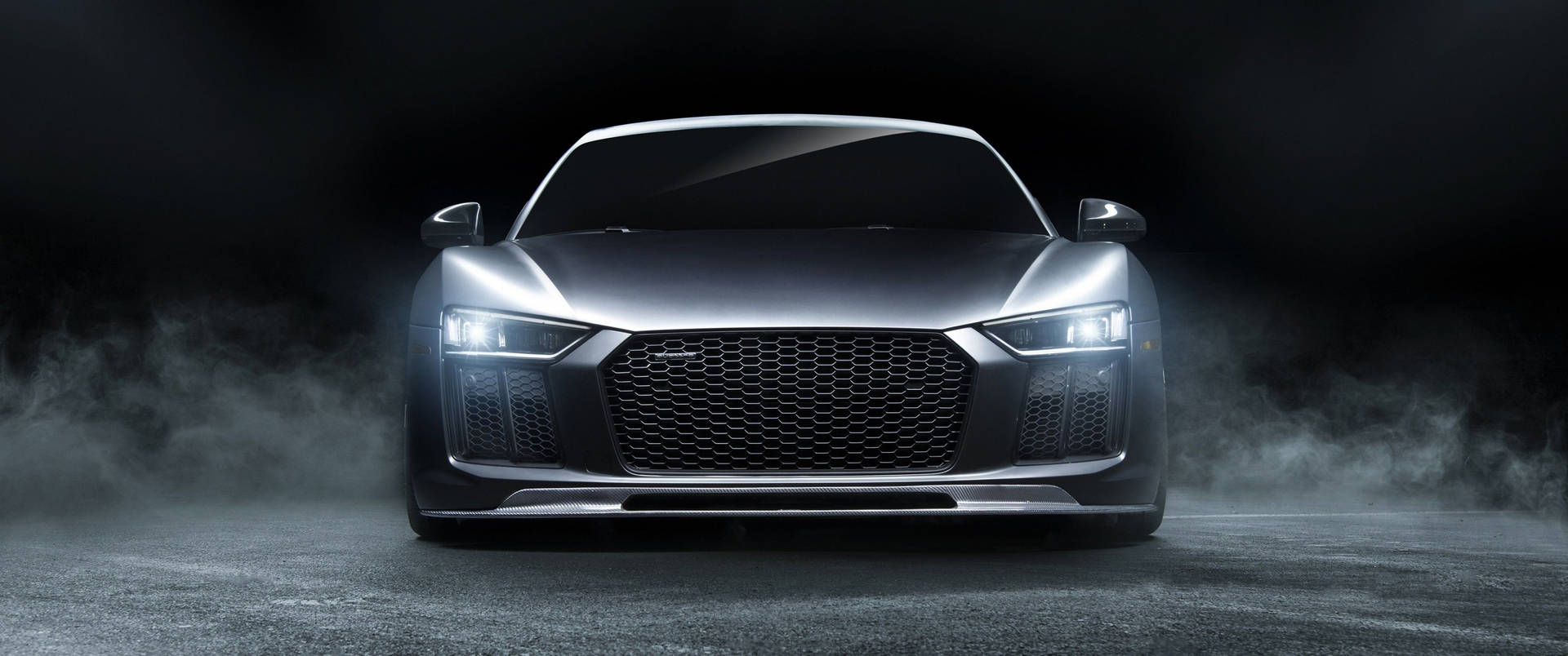 Audi R8, Nebel, LED-Scheinwerfer, Dunkel, Supersportwagen, Full HD, PC-Hintergrundbild