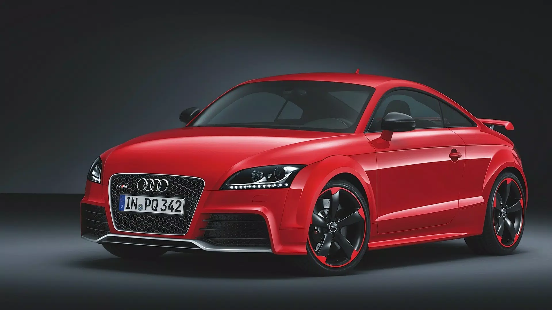 Audi TT RS, Rot, Coupé, Studio, Sportwagen, Full HD 1080p, Desktop-Hintergrundbild