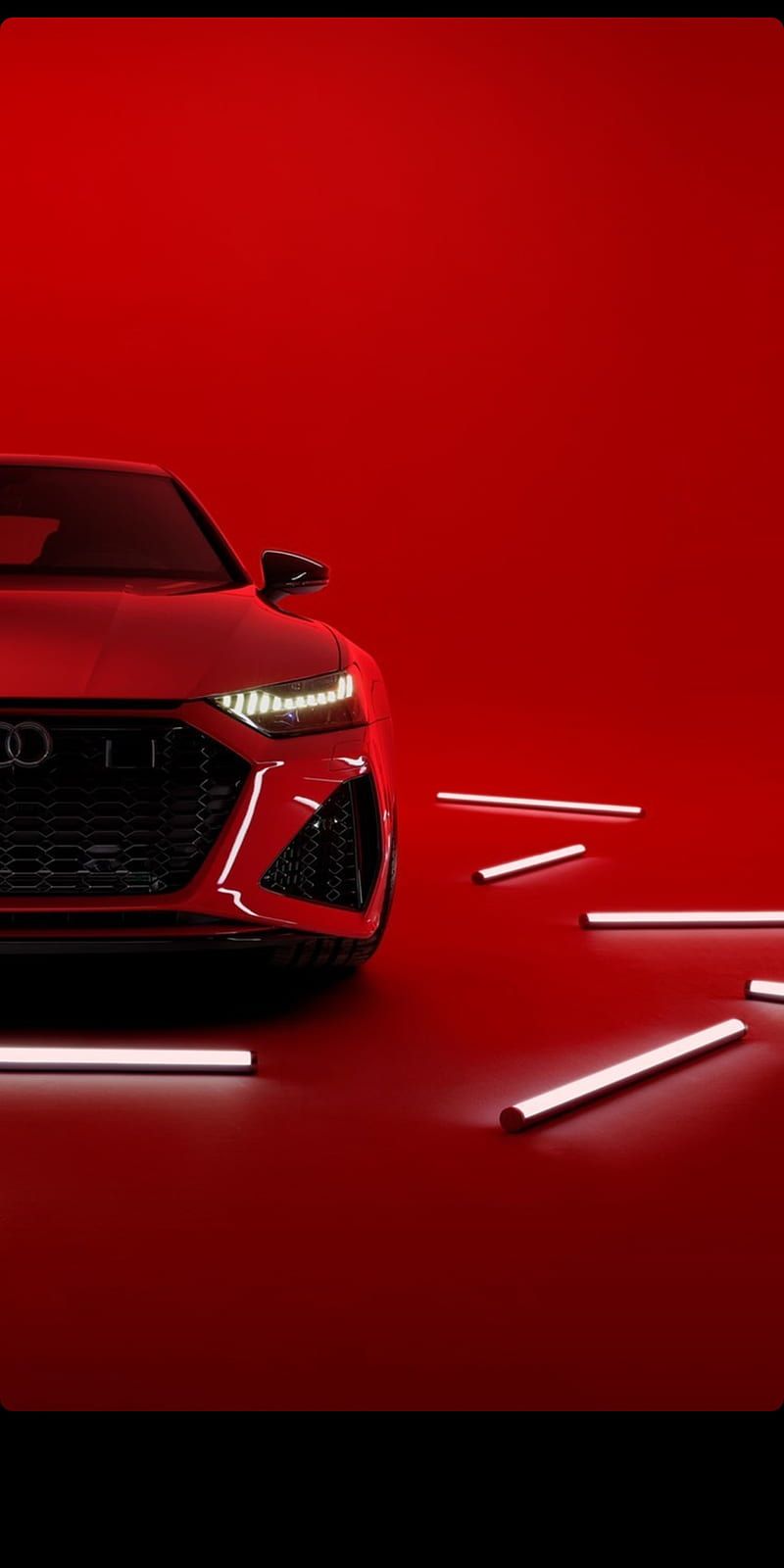 Audi RS, Rot, Abstrakt, Detailaufnahme, Minimalismus, HD, Handy-Hintergrund im Hochformat