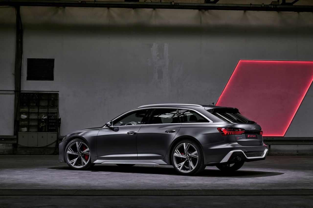 Audi RS6 Avant, Grau, Kombi, Seitenansicht, Halle, HD, Hintergrundbild für den PC