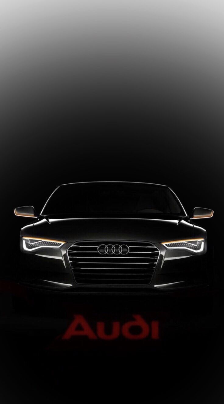 Audi A8, Scheinwerfer, Schwarzer Hintergrund, Rote Schrift, Dunkel, Sperrbildschirm fürs iPhone