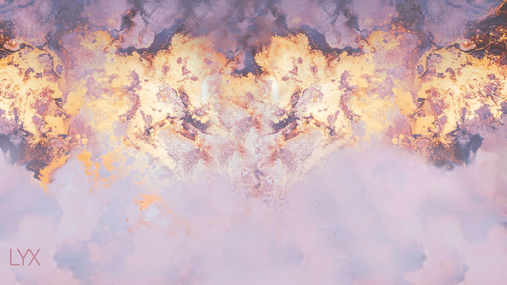 Abstrakt, Wolken, Gold, Pastellfarben, Flieder, 16:9, Full-HD-Hintergrundbild für den Desktop