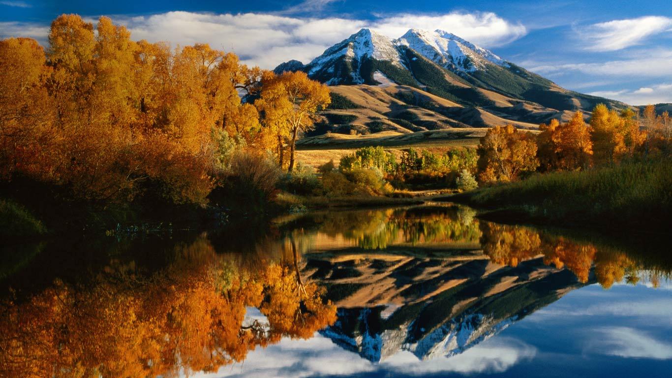 Great-Sand-Dunes-Nationalpark, Colorado, Herbst, Sanddünen, Spiegelung, Schneeberg, HD-PC-Hintergrundbild