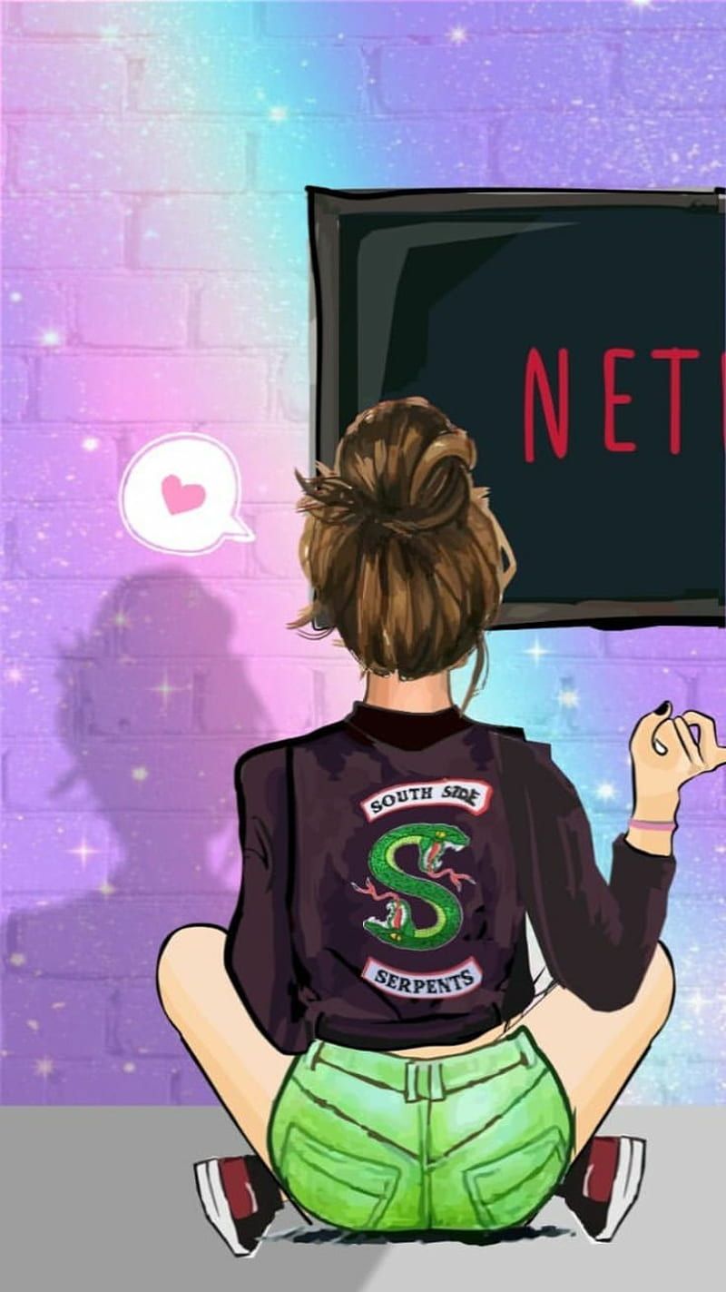 Riverdale, Netflix, Mädchen, Illustration, Hochformat, Hintergrundbild fürs Smartphone