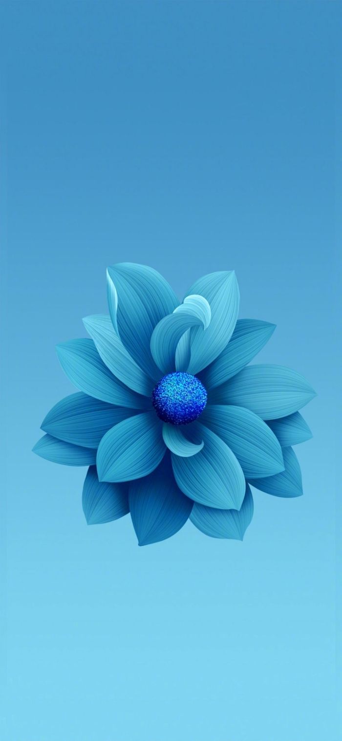 Blume, Blüte, Hellblau, Minimalistisch, Hochformat, Hintergrundbild für iPhone und Android