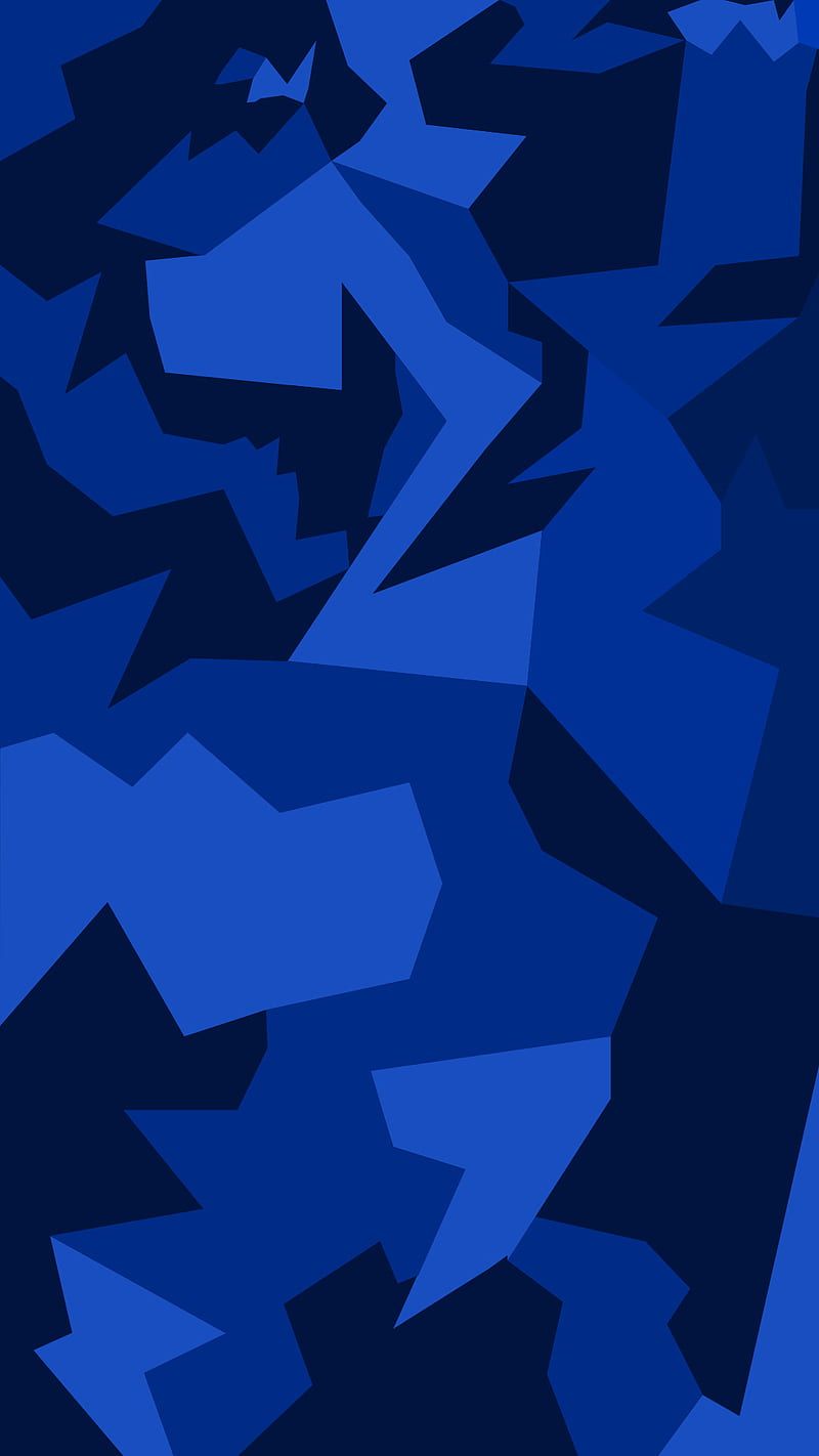 Camouflage, Geometrisch, Muster, Dunkelblau, Hochformat, HD, Handy-Hintergrund