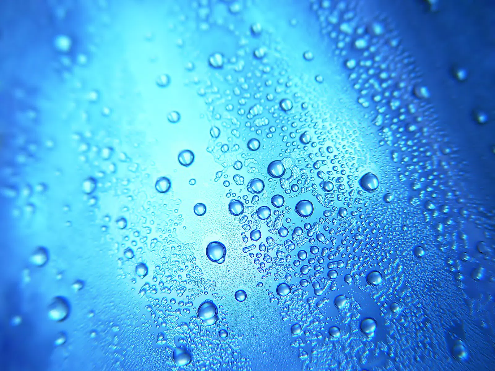 Wassertropfen, Tropfen, Glas, Hellblau, Makro, HD, Hintergrundbild fürs Tablet
