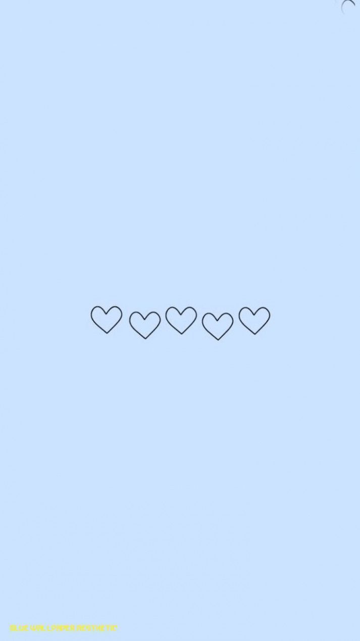 Herzen, Babyblau, Minimalistisch, Pastell, Hochformat, Hintergrundbild für iPhone und Android