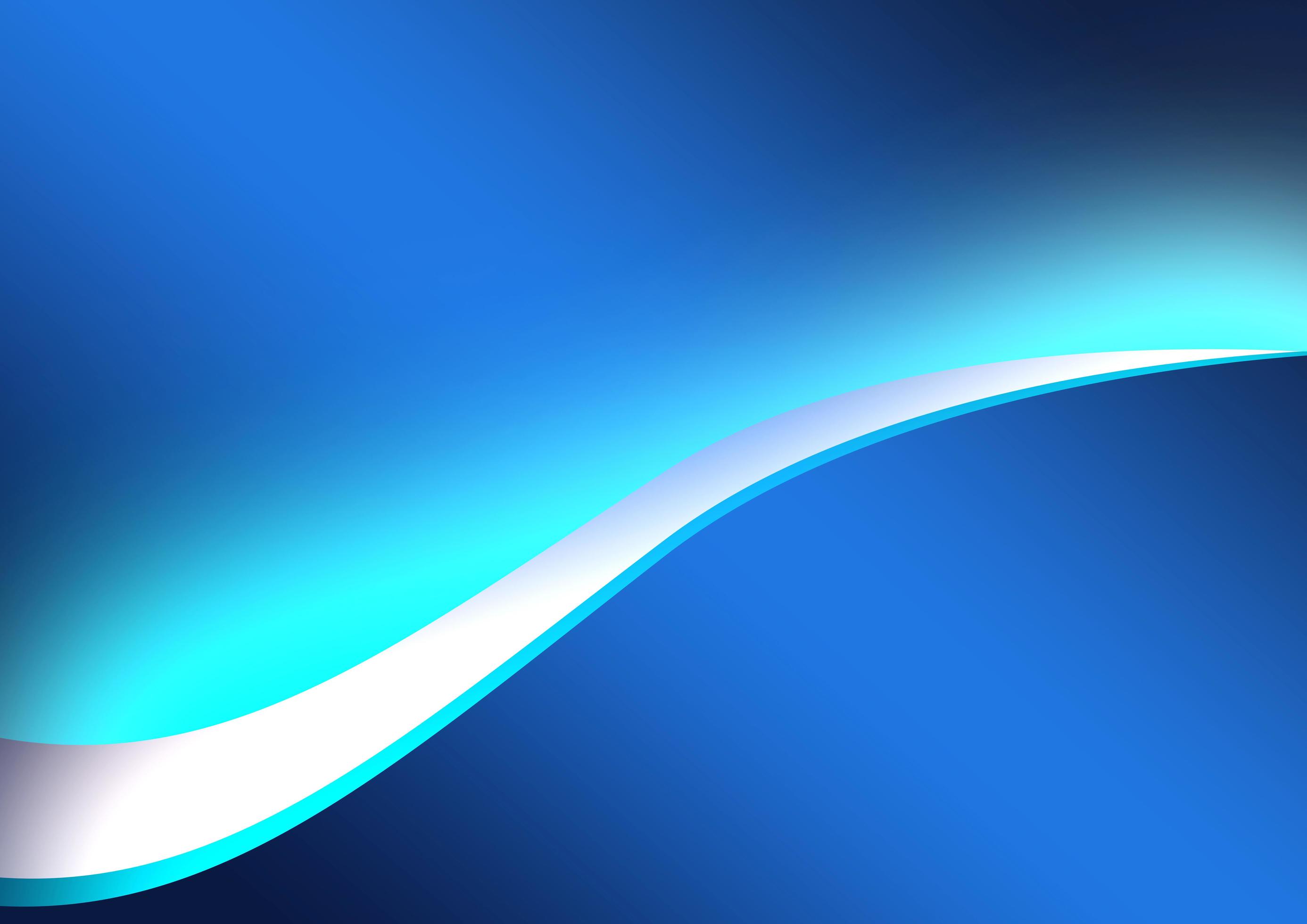 Abstrakt, Welle, Kurve, Blauer Verlauf, Modern, 2K, Hintergrundbild für den PC